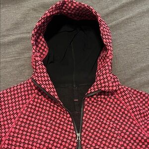 Pink and Black Checkered Hoodie
